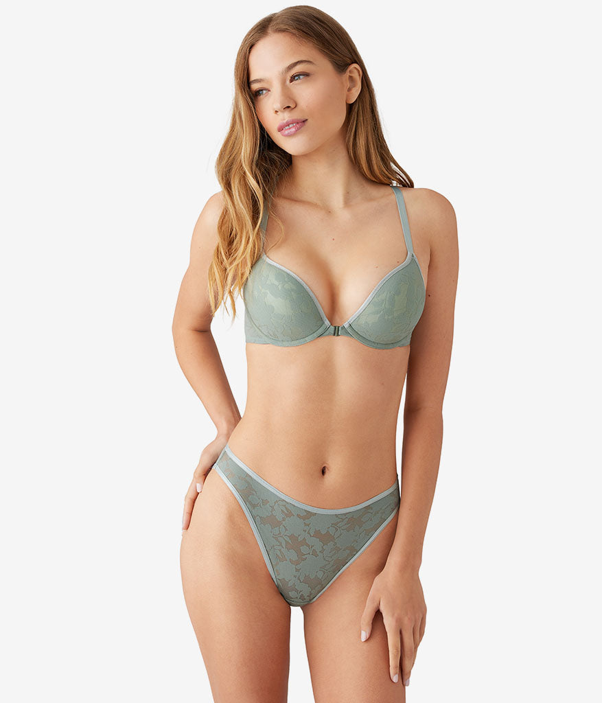 Wacoal Shadow Scene Front Close Push Up Bra - Shadow