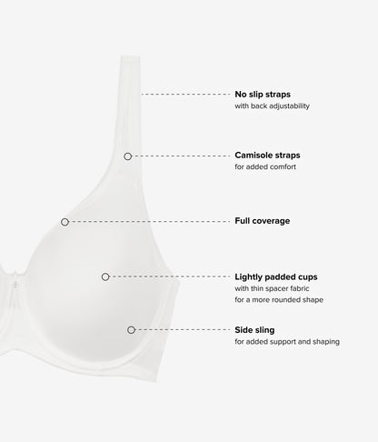 Wacoal Basic Beauty Spacer Underwire T-Shirt Bra - Ivory