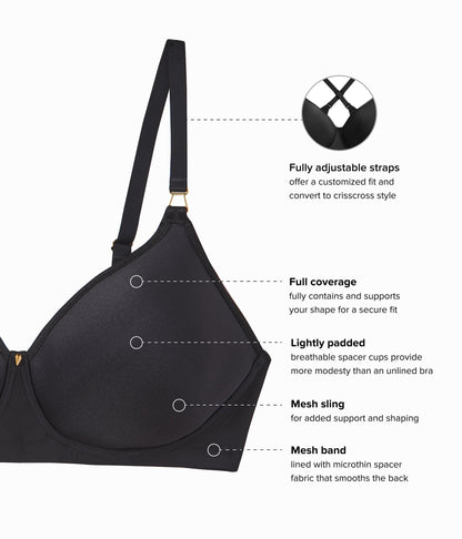Wacoal Simply Done Wire Free T-Shirt Bra - Black