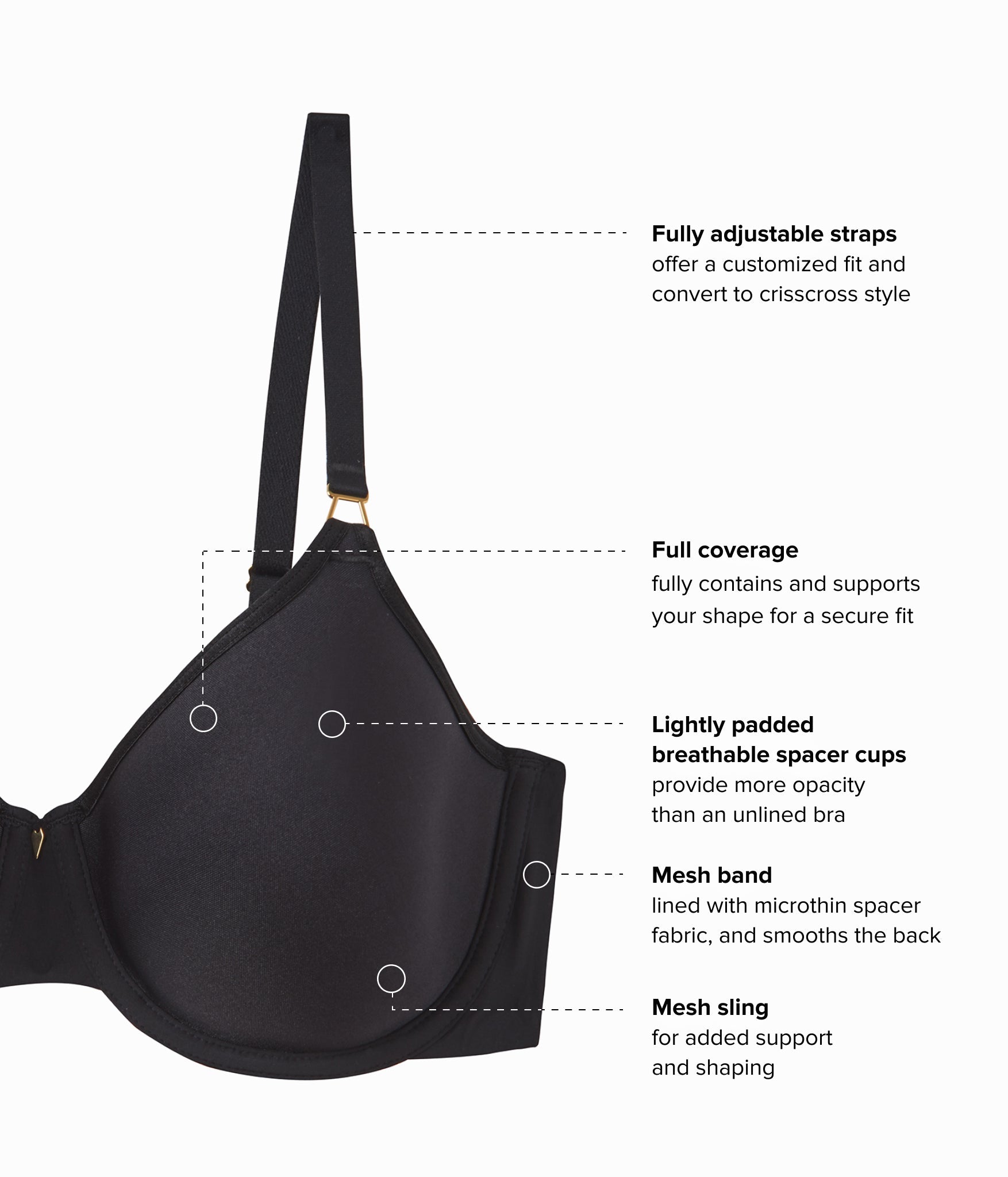 Wacoal Simply Done T-Shirt Bra - Black