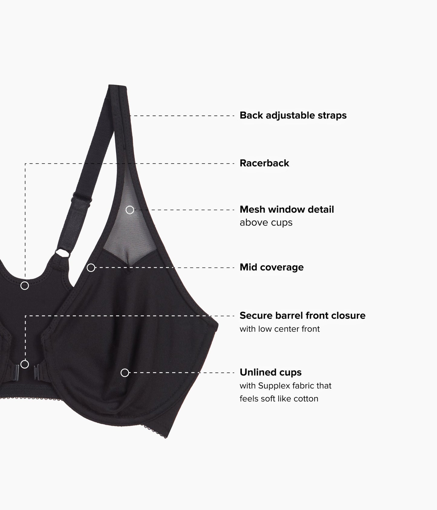 Wacoal Body by Wacoal Racerback Underwire Bra - Black