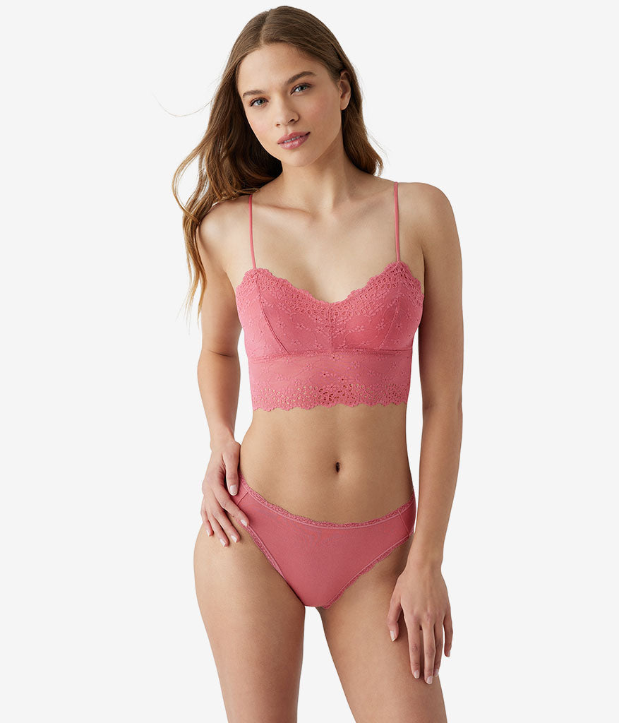 Wacoal Inspired Eyelet Bralette - Slate Rose
