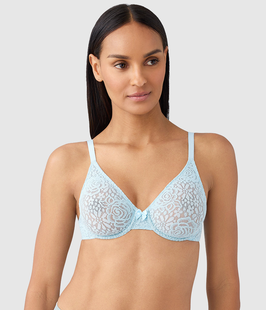 Wacoal Halo Lace Underwire Bra - Soft Sky