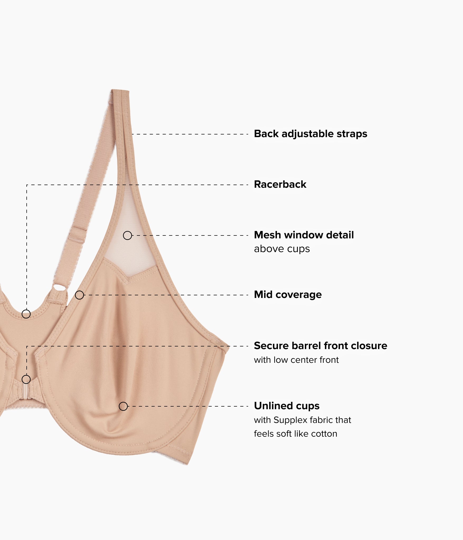 Wacoal Body by Wacoal Racerback Underwire Bra - Toast