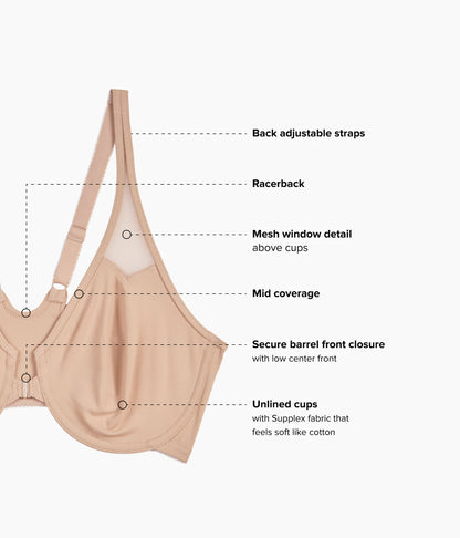 Wacoal Body by Wacoal Racerback Underwire Bra - Toast