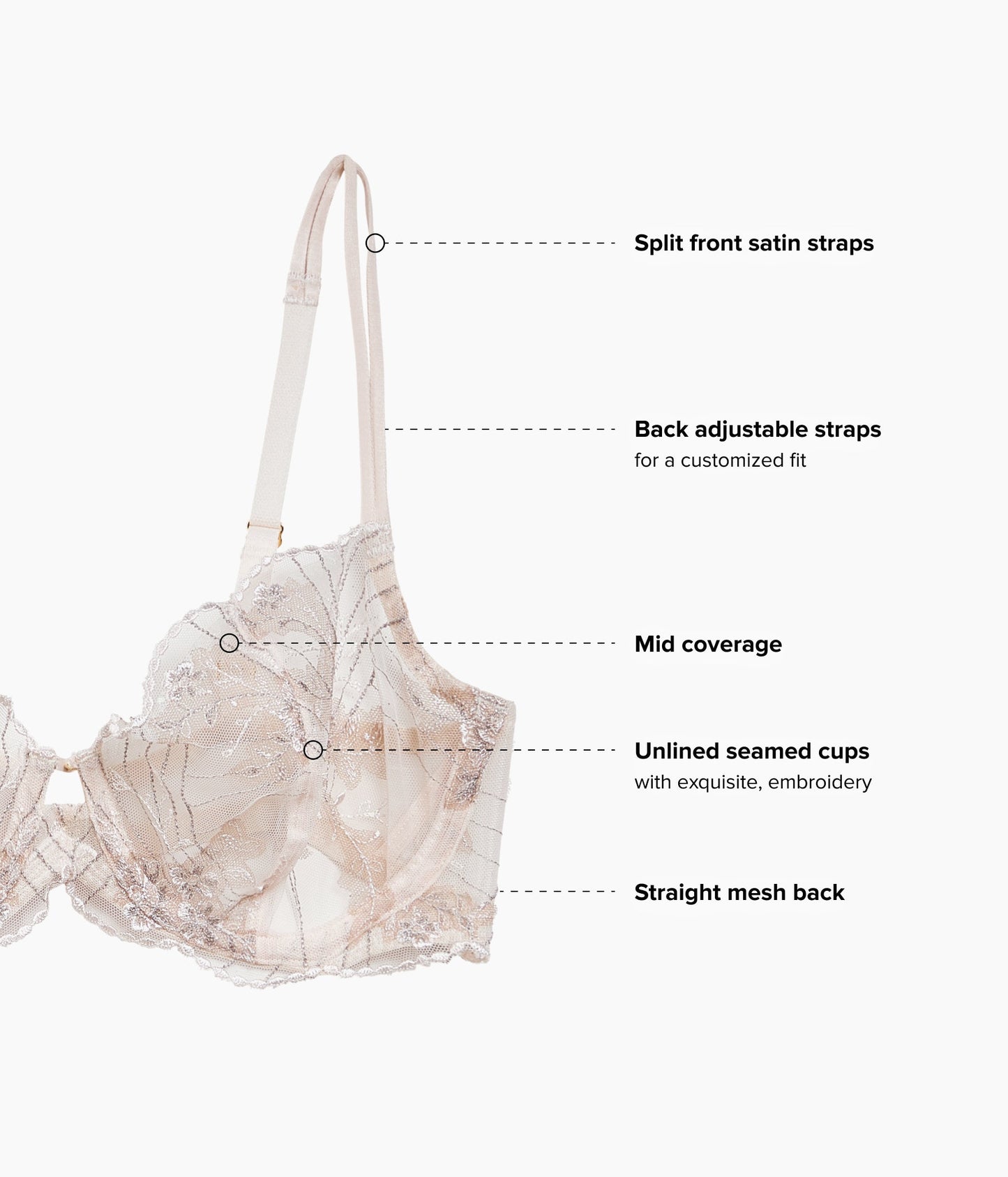 Wacoal Midnight Soiree Underwire Bra - Champagne