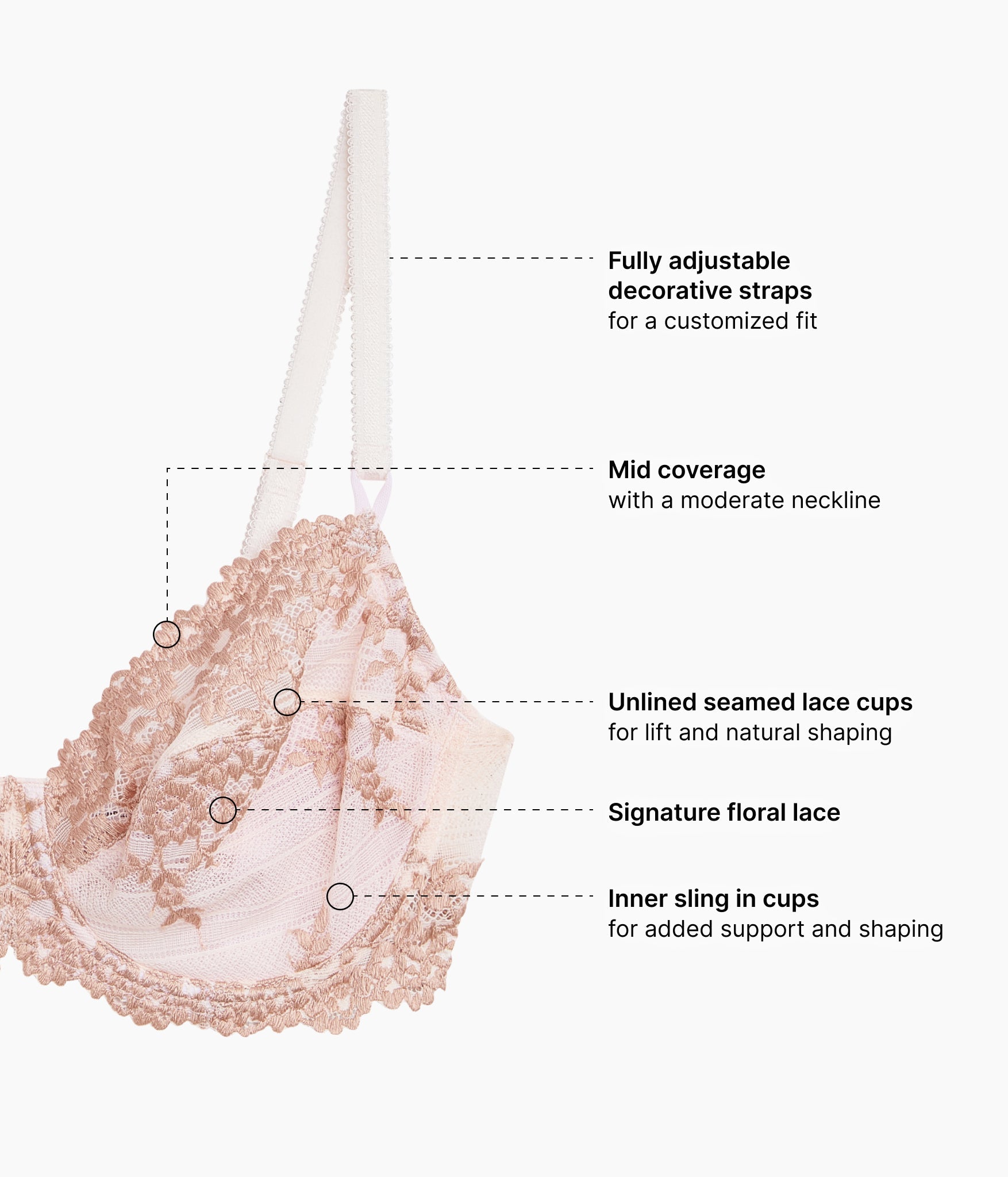 Wacoal Embrace Lace® Underwire Bra - Angel Wing/Rose Dust