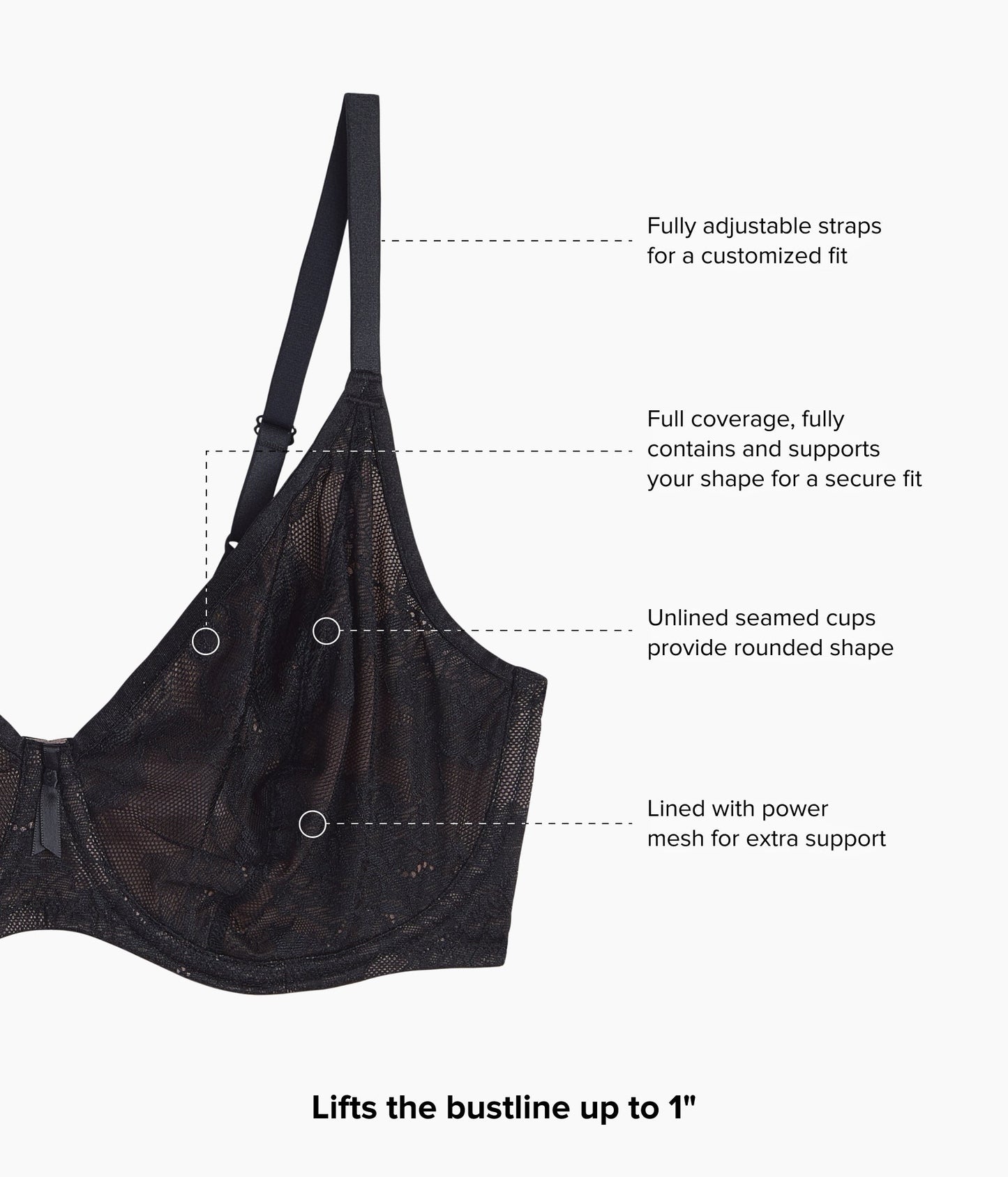 Wacoal Full Bloom Underwire Bra - Black