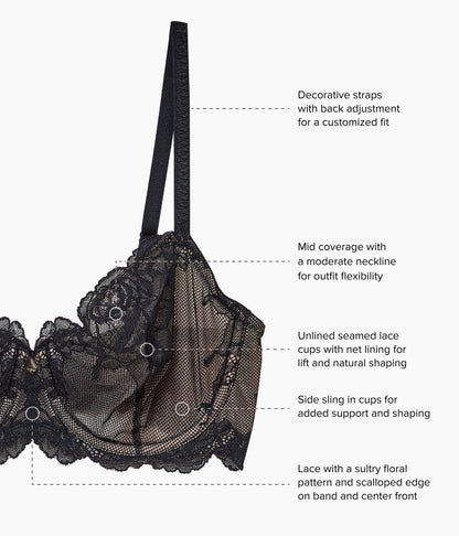 Wacoal Vivid Attraction Underwire Bra - Black