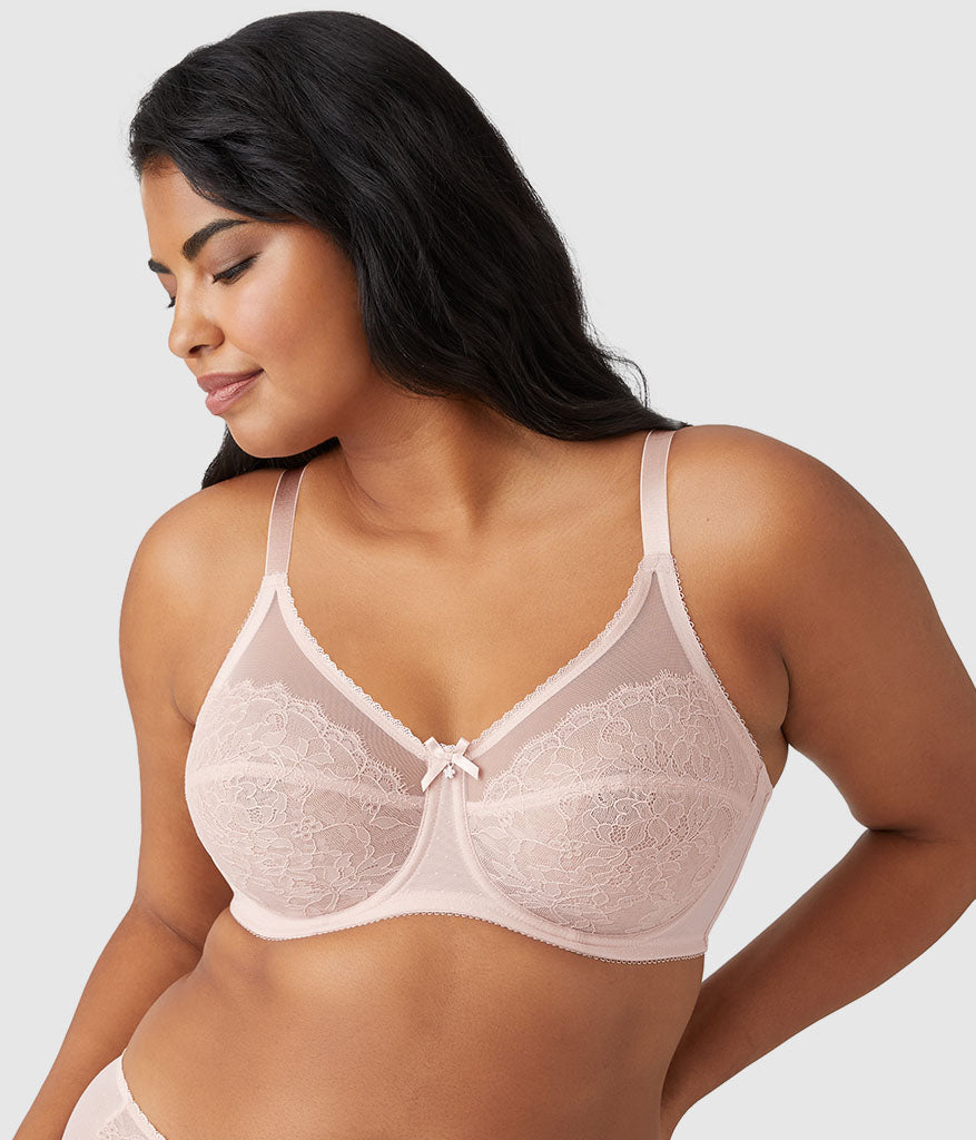 Wacoal Retro Chic Full Figure Underwire Bra - Rose Dust