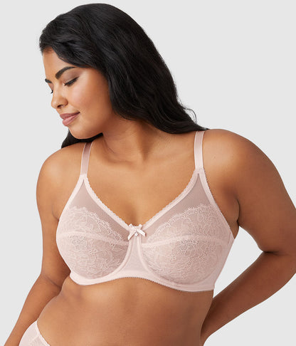 Wacoal Retro Chic Full Figure Underwire Bra - Rose Dust