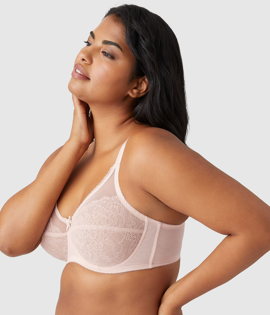 Wacoal Retro Chic Full Figure Underwire Bra - Rose Dust