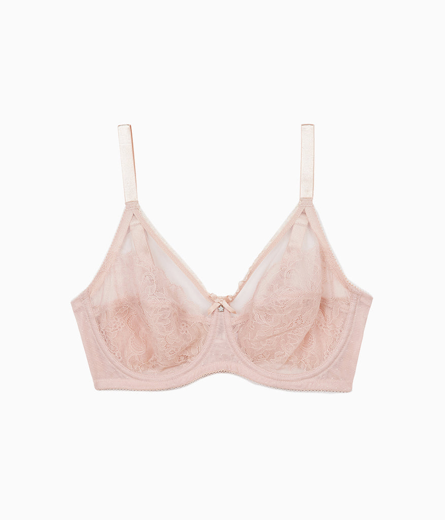 Wacoal Retro Chic Full Figure Underwire Bra - Rose Dust