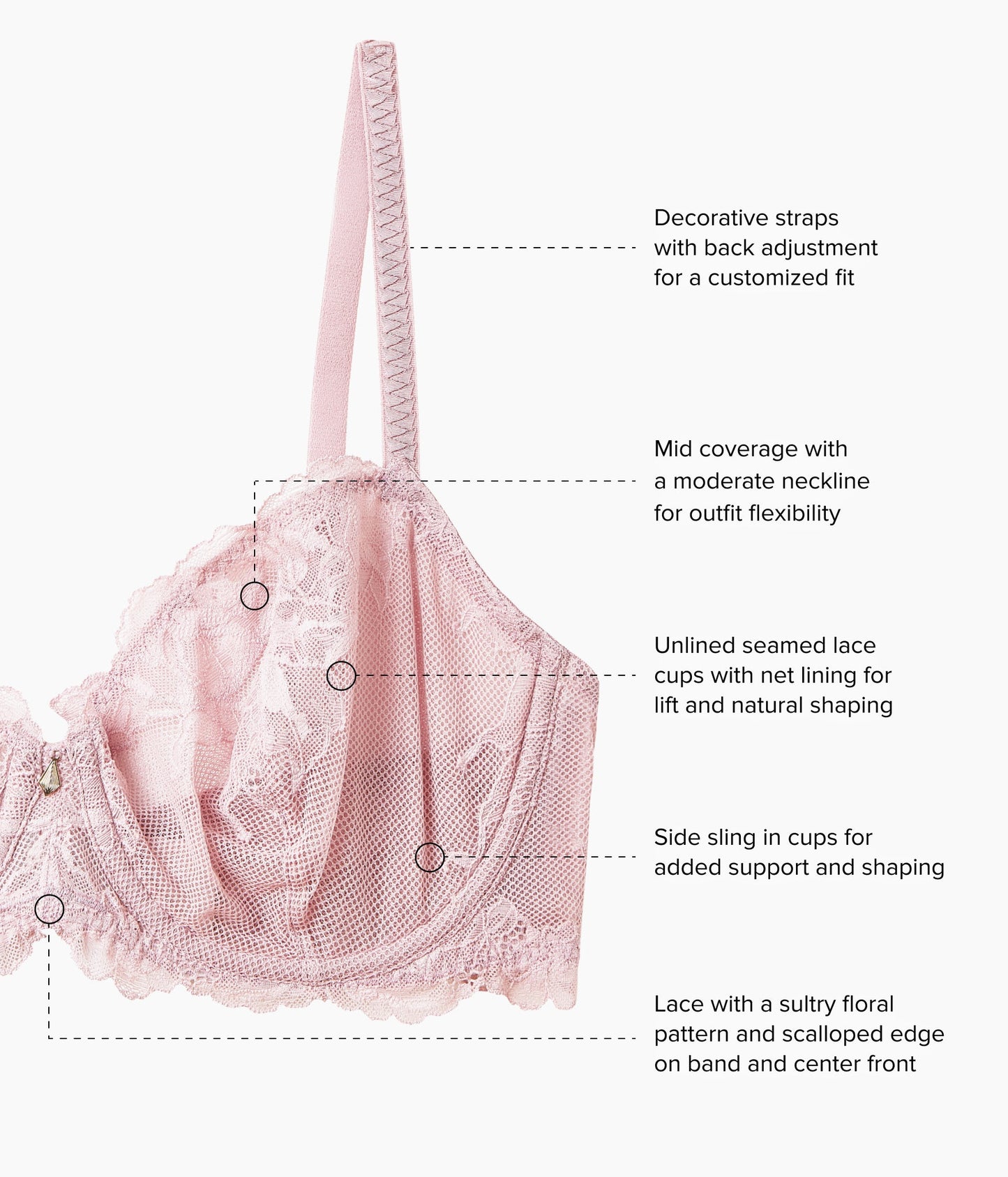 Wacoal Vivid Attraction Underwire Bra - Woodrose
