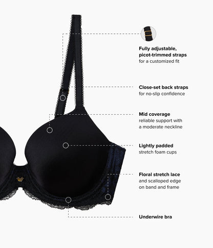 Wacoal Modern Affair T-Shirt Bra - Night Sky/Black