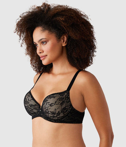 Wacoal Lace Finesse T-Shirt Bra - Black/Toast