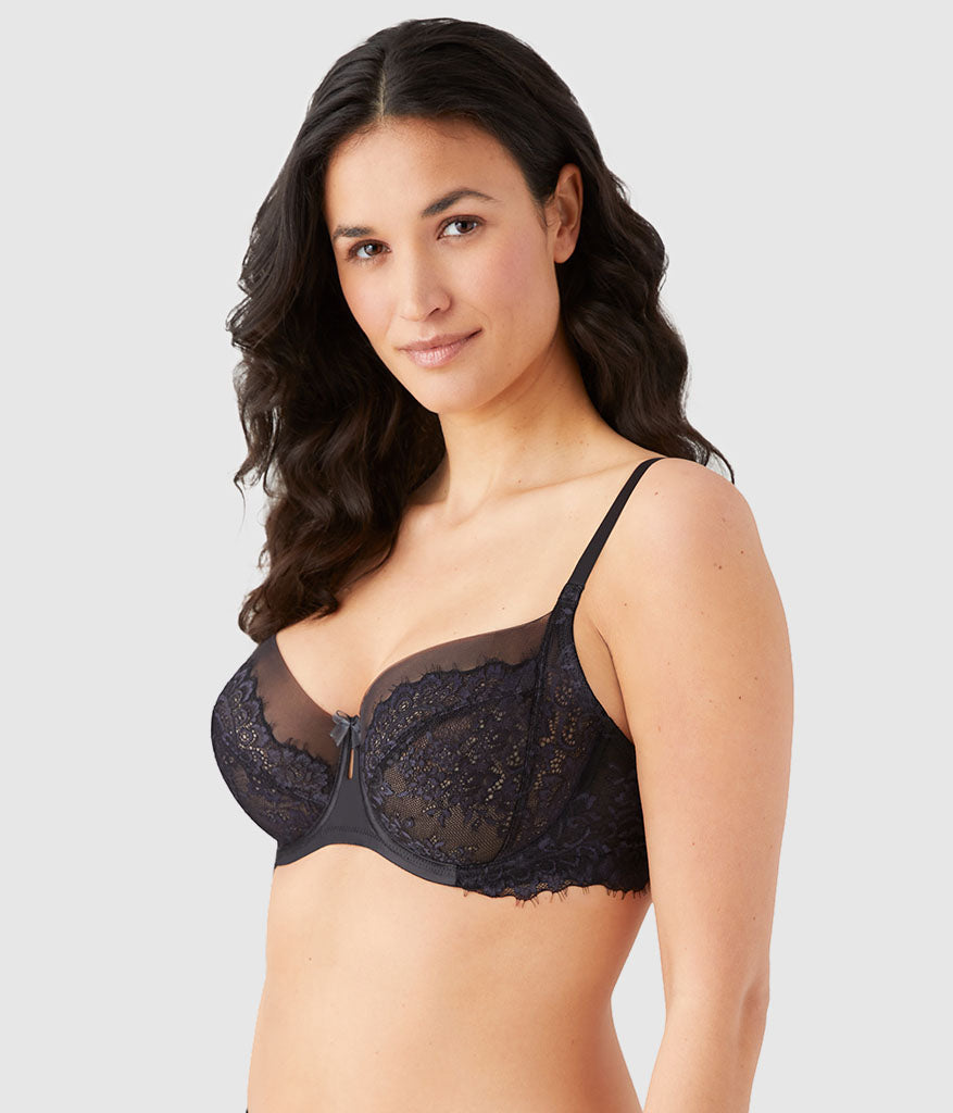 Wacoal Center Stage Underwire Bra - Black/Graphite