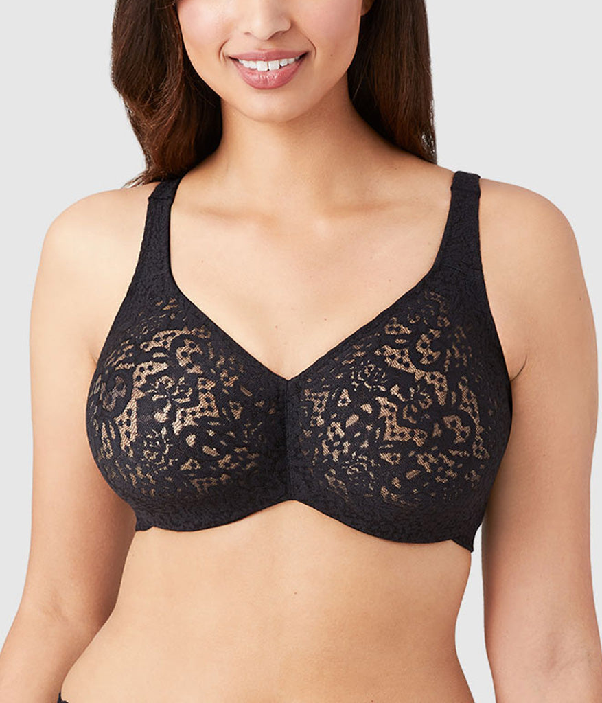 Wacoal Halo Lace Full Figure Underwire Bra - Black