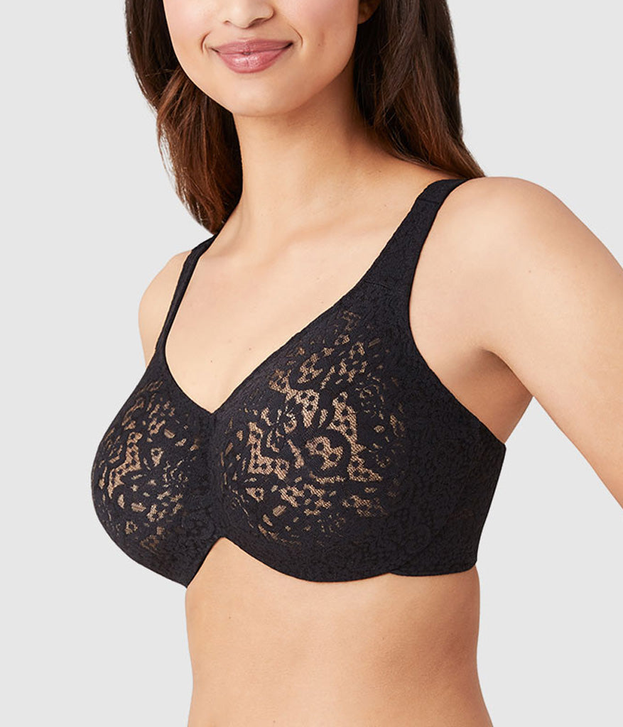 Wacoal Halo Lace Full Figure Underwire Bra - Black