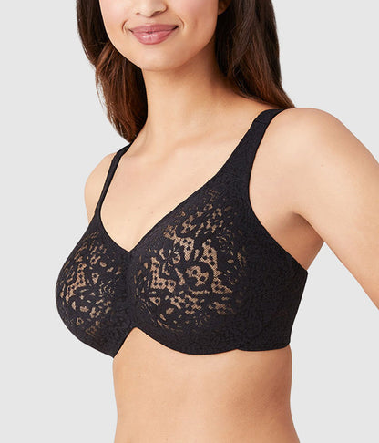 Wacoal Halo Lace Full Figure Underwire Bra - Black
