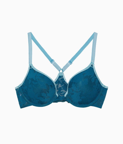 Wacoal Shadow Scene Front Close Push Up Bra - Blue Coral