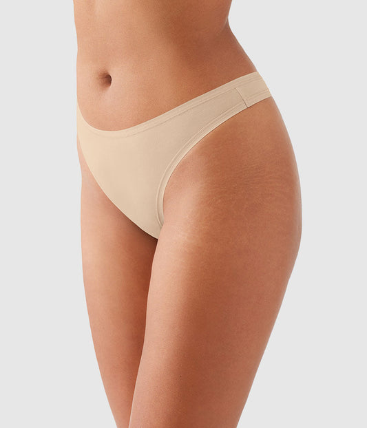 Wacoal Understated Cotton Thong - Sand