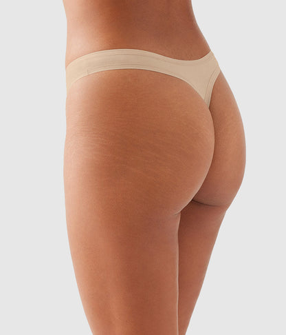 Wacoal Understated Cotton Thong - Sand