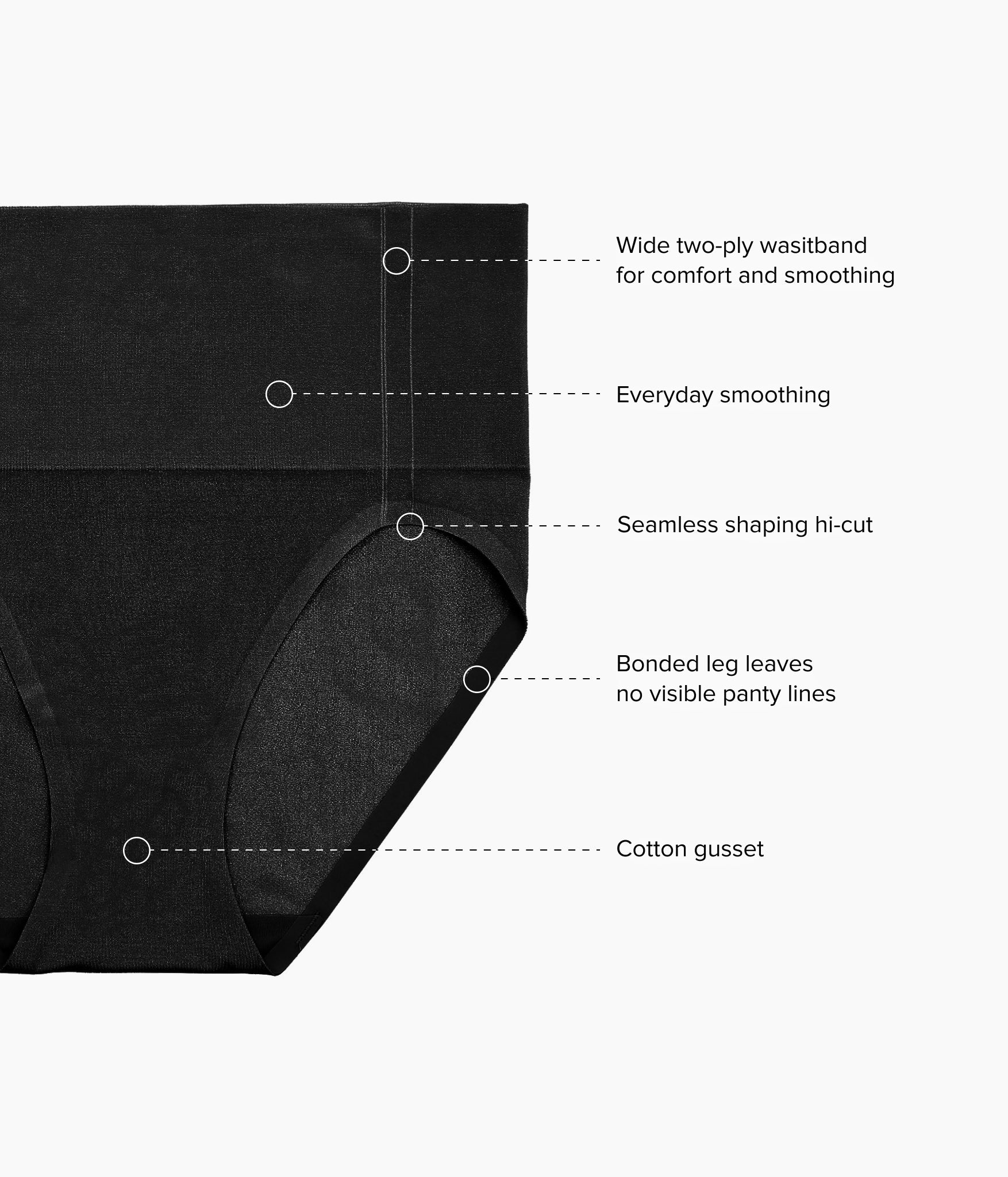 Wacoal Smooth Series™ Shaping Hi-Cut - Black