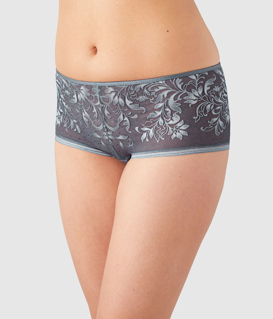 Wacoal Net Effect Boyshort - Folkstone Gray Multi