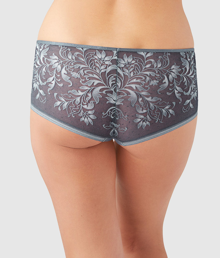Wacoal Net Effect Boyshort - Folkstone Gray Multi