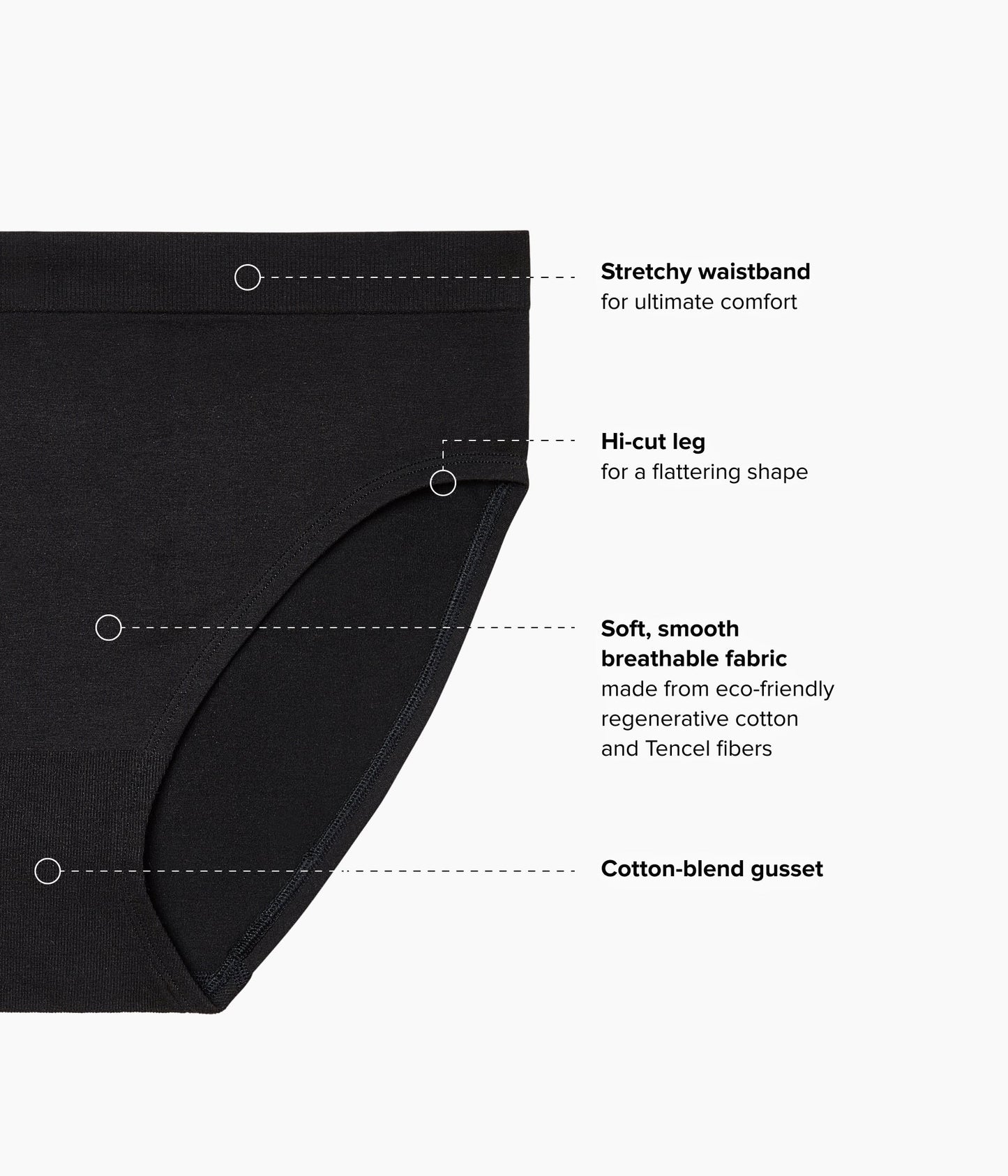 Wacoal B-Smooth® Natural Hi-Cut - Black