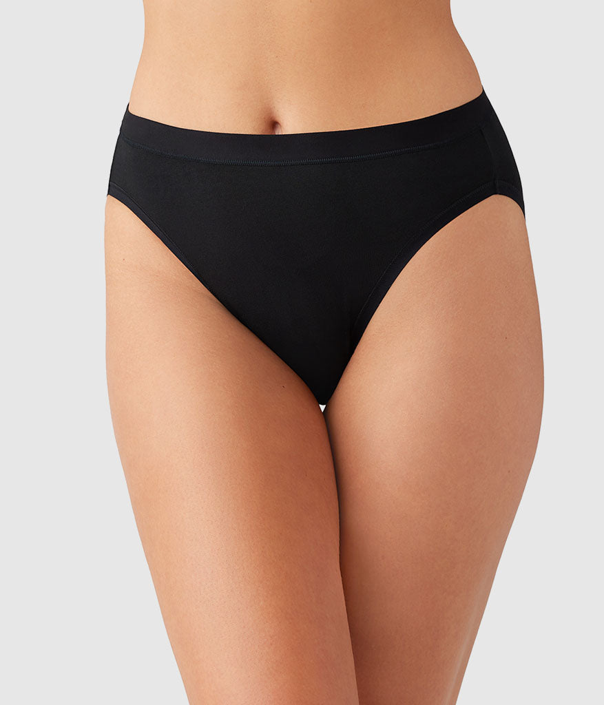 Wacoal Understated Cotton Hi-Cut - Black