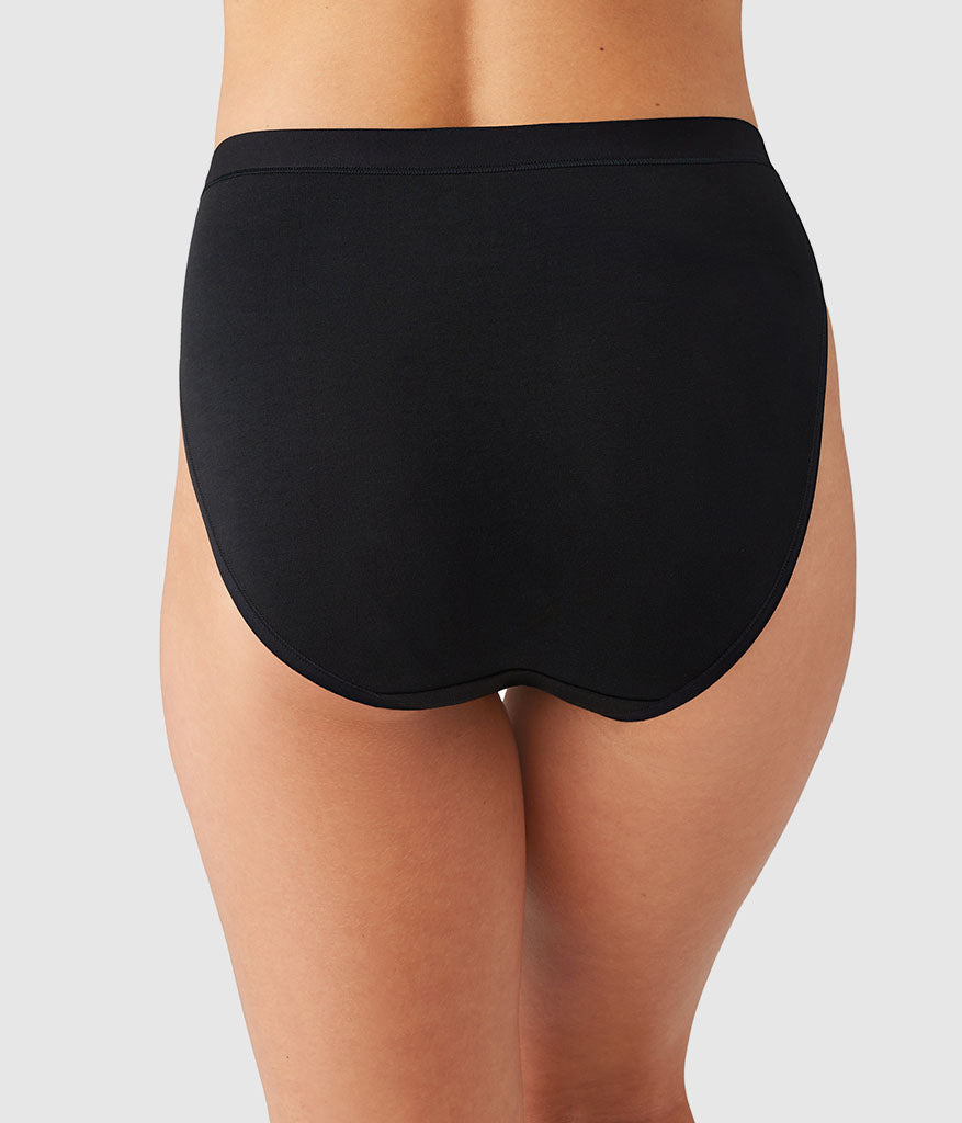 Wacoal Understated Cotton Hi-Cut - Black