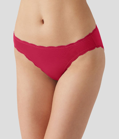 Wacoal Inspired Eyelet Bikini - Cerise