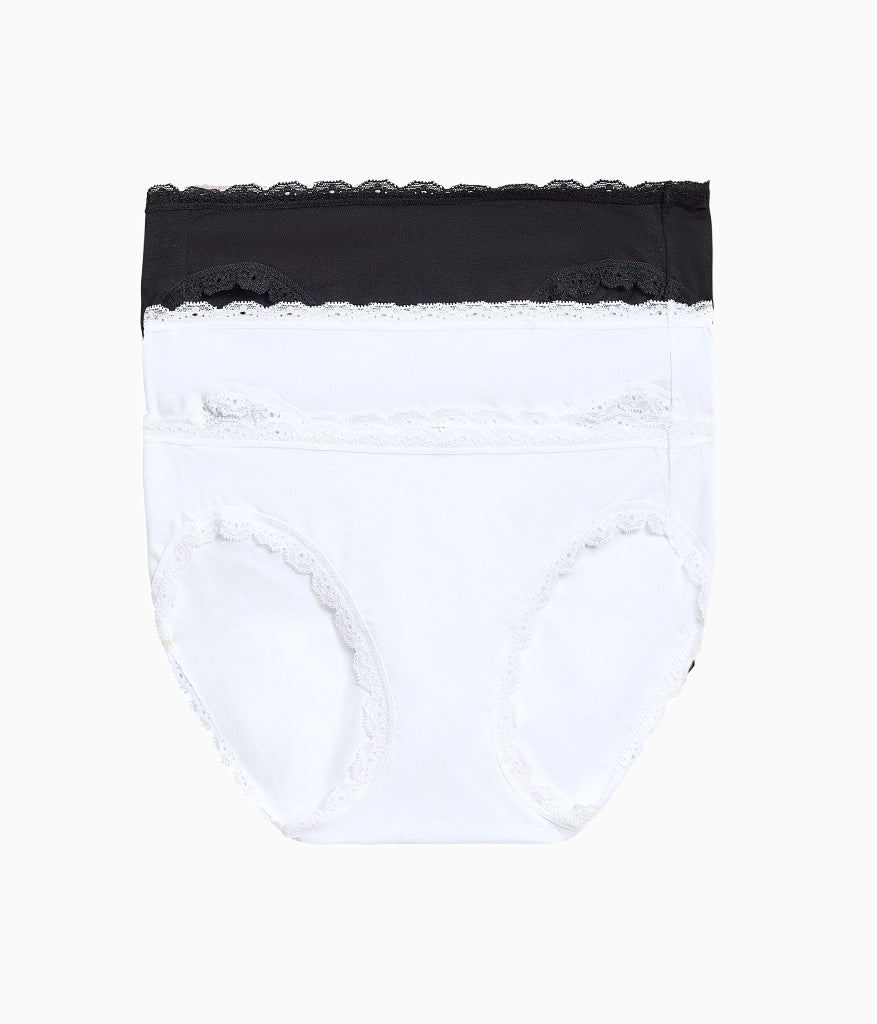 Wacoal Inspired Eyelet Bikini Panty Pack - White/White/Night