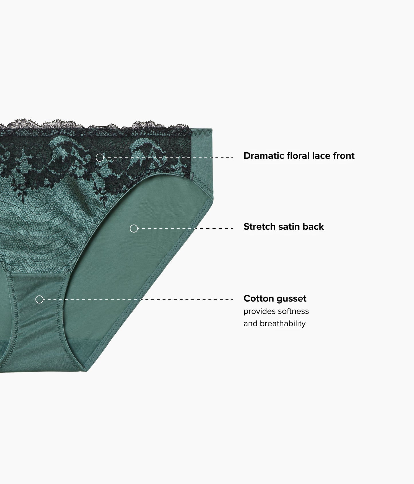Wacoal Modern Affair Bikini - Silver Pine/Black