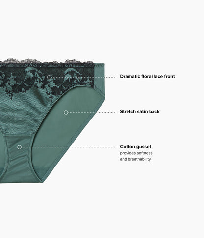 Wacoal Modern Affair Bikini - Silver Pine/Black