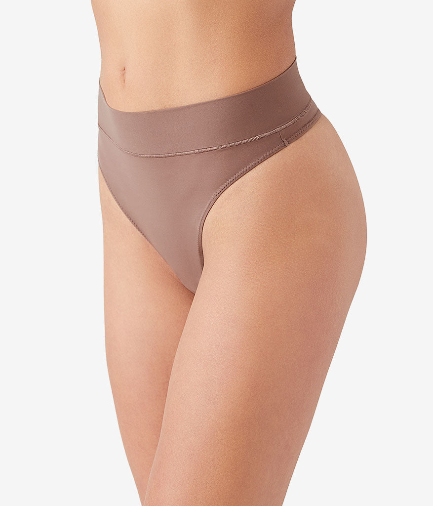 Wacoal Nearly Nothing™ Hi-Waist Thong - Peppercorn
