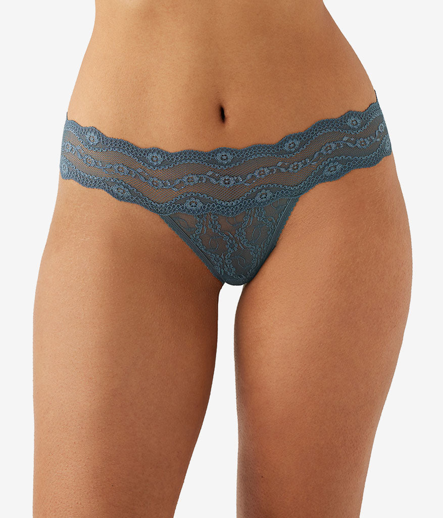 Wacoal Lace Kiss Thong - Stormy Weather