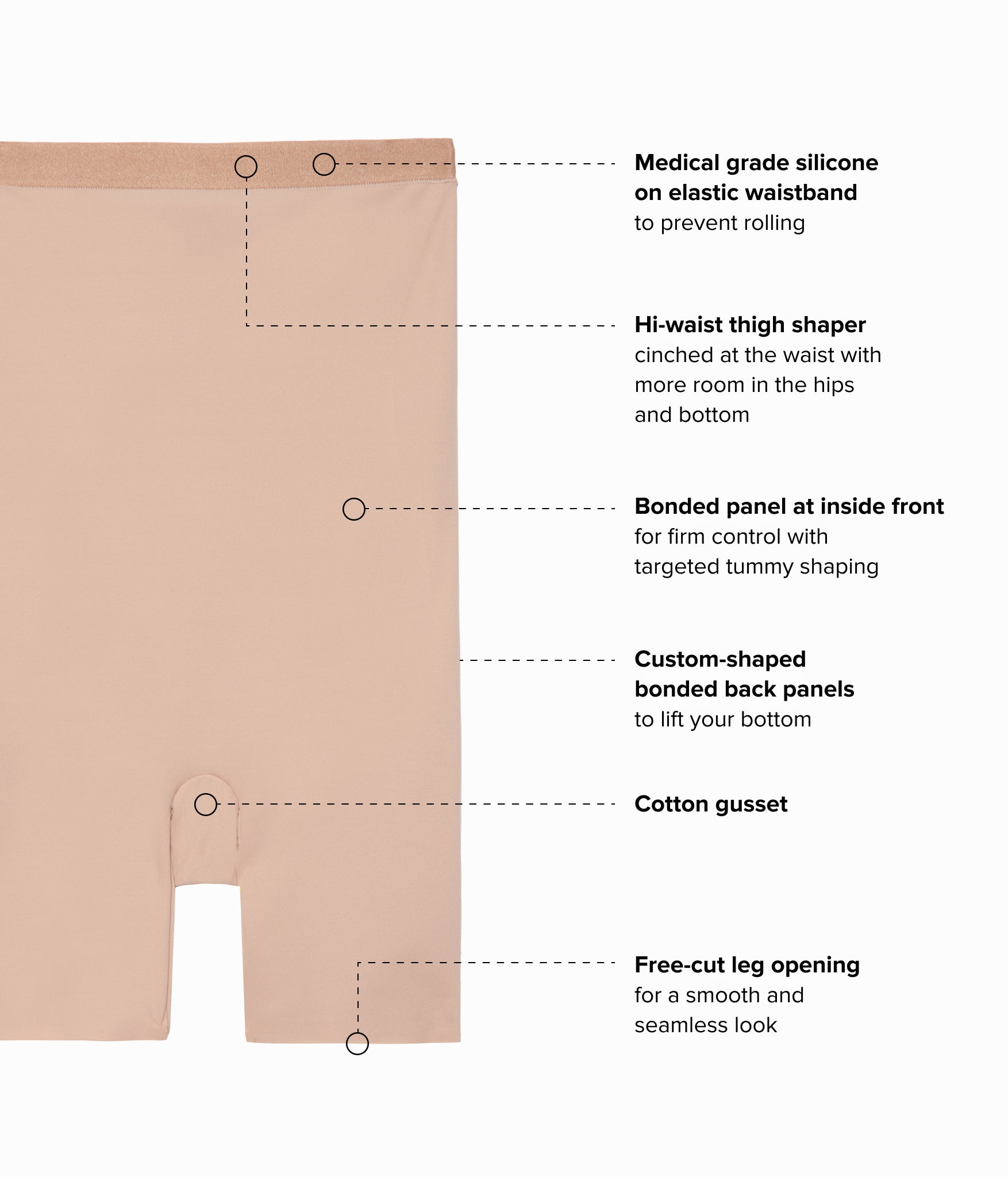 Wacoal Shape Revelation® Hourglass Hi-Waist Thigh Shaper - Praline