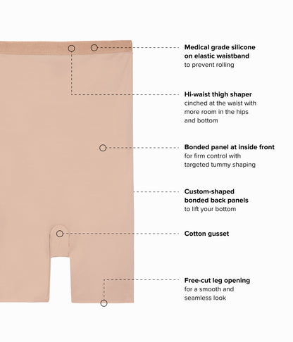Wacoal Shape Revelation® Hourglass Hi-Waist Thigh Shaper - Praline