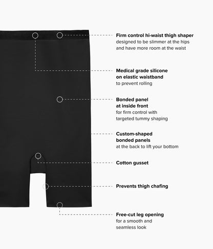 Wacoal Shape Revelation® Straight Hi-Waist Thigh Shaper - Black