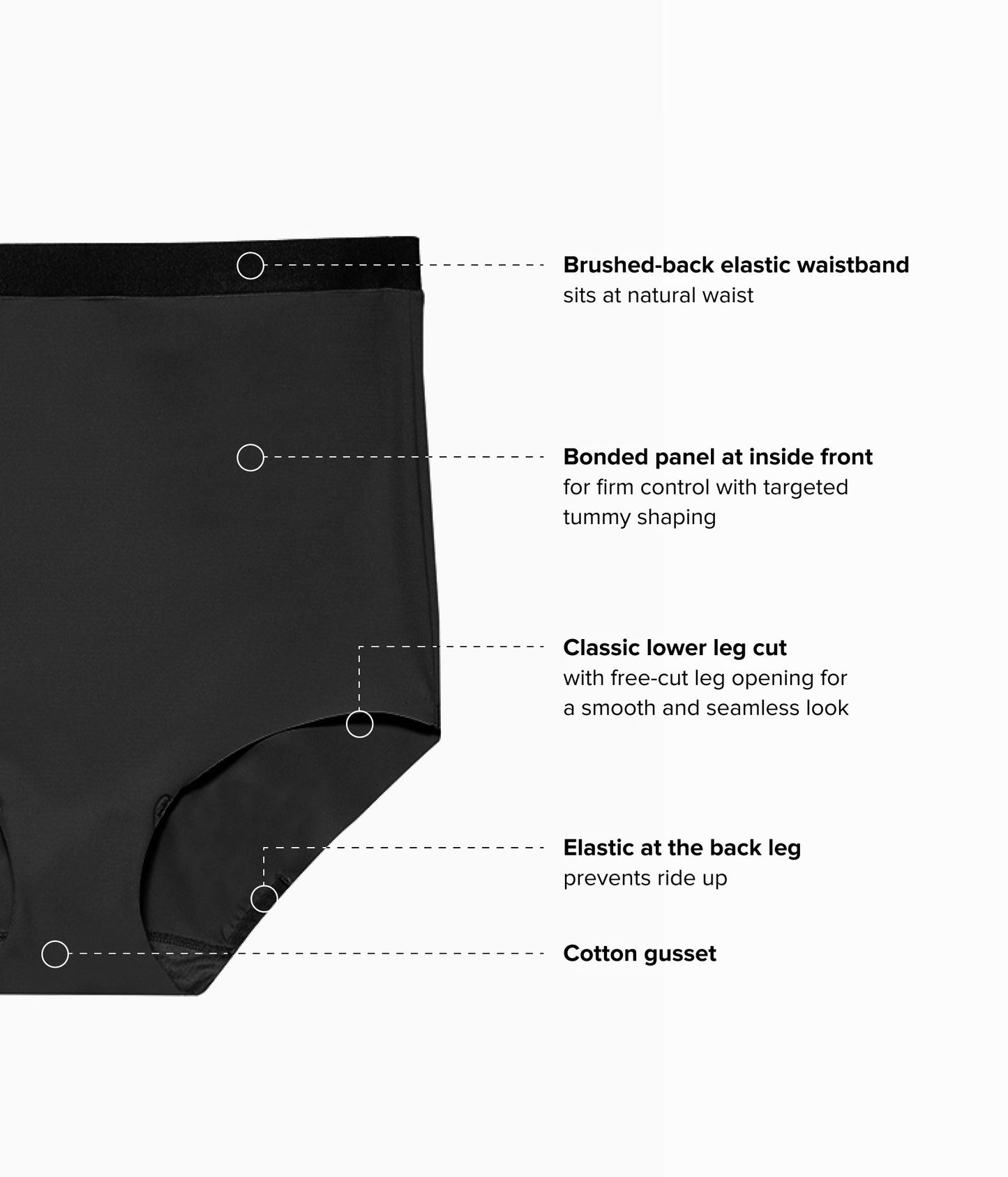 Wacoal Shape Revelation® Straight Shaping Brief - Black