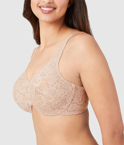 Wacoal Halo Lace Full Figure Underwire Bra - Toast