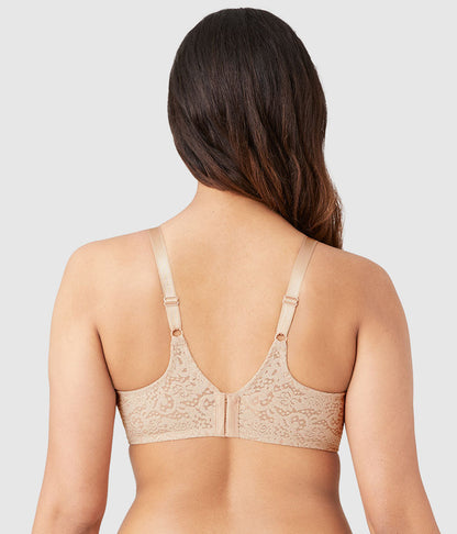 Wacoal Halo Lace Full Figure Underwire Bra - Toast