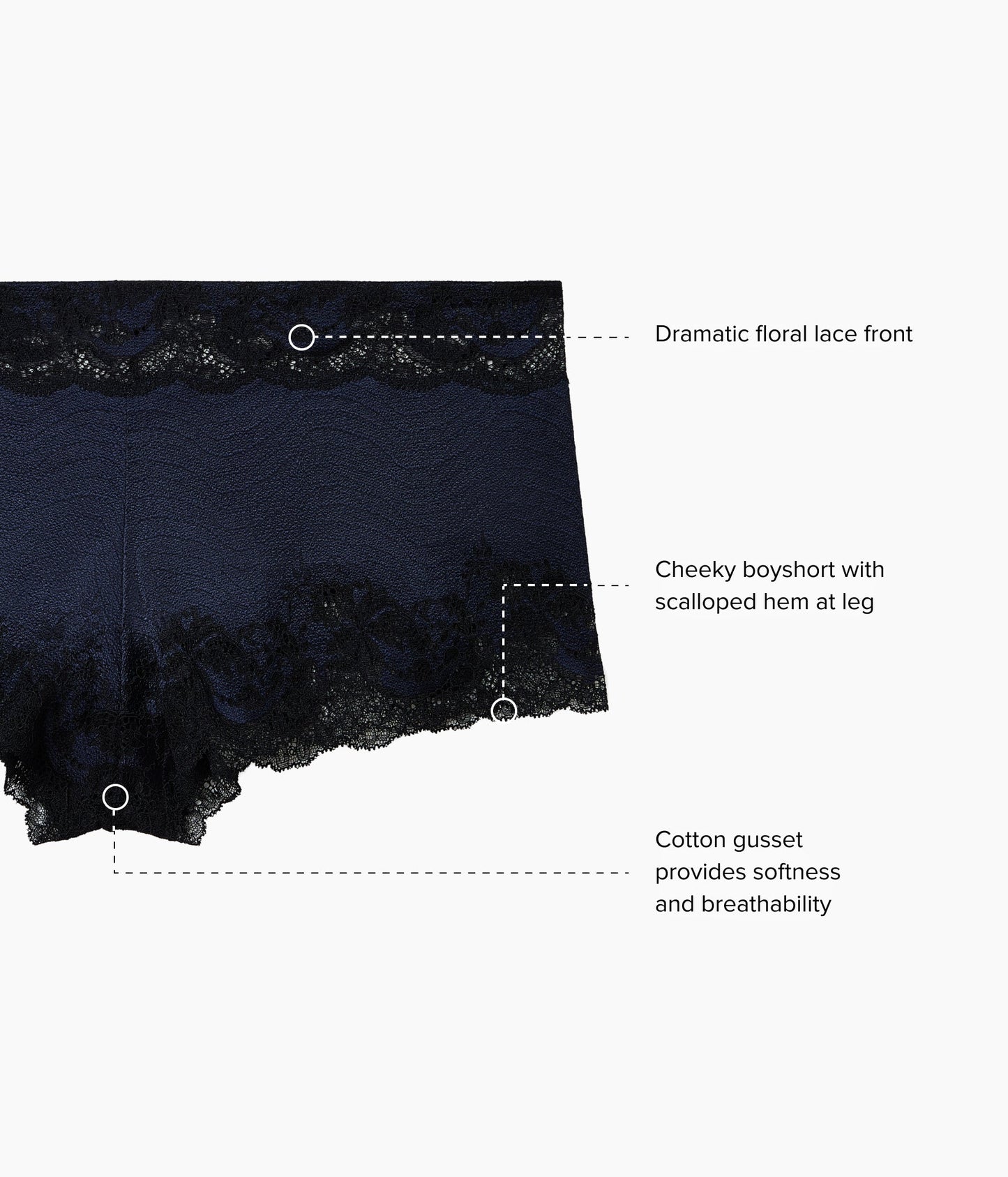 Wacoal Modern Affair Boyshort - Night Sky/Black