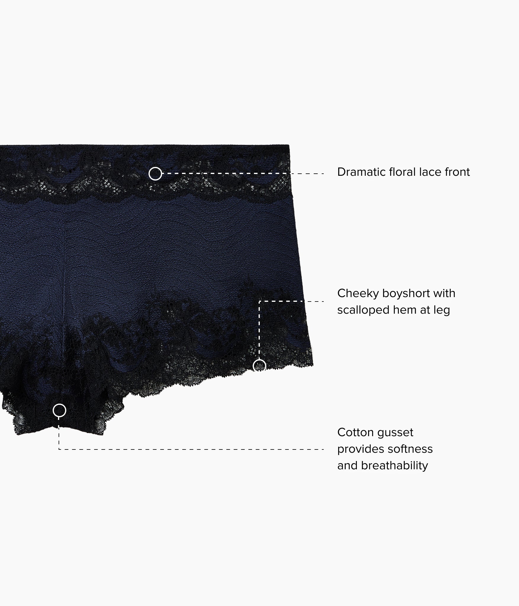 Wacoal Modern Affair Boyshort - Night Sky/Black