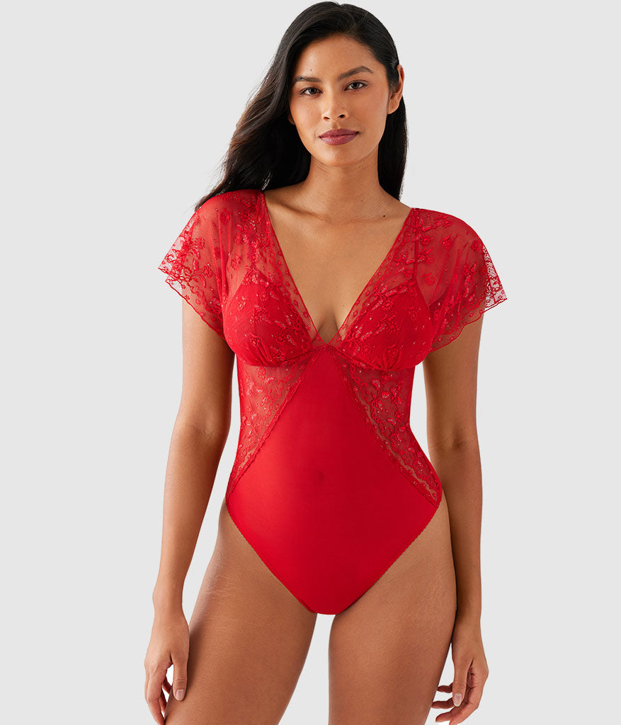 Wacoal Lifted In Luxury Bodysuit - Equestrian Red