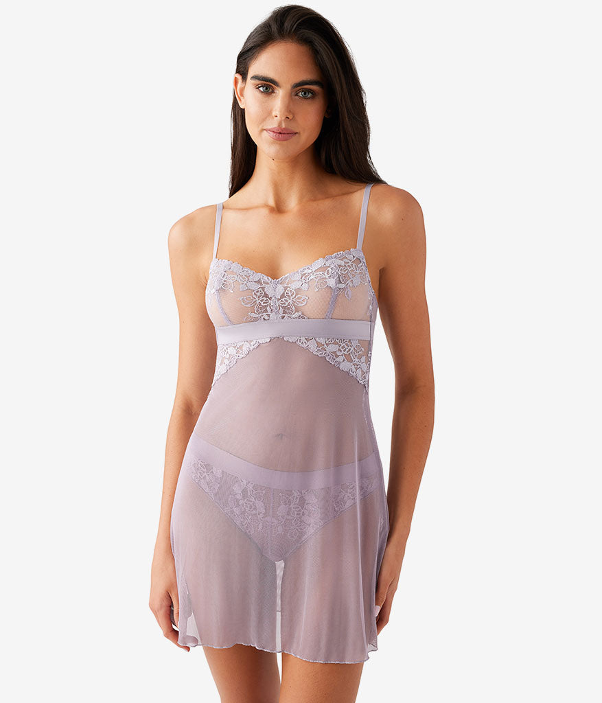 Wacoal Opening Act Chemise - Minimal Gray