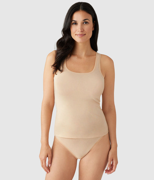 Wacoal Understated Cotton Tank - Sand